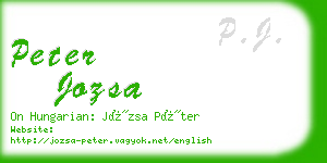 peter jozsa business card